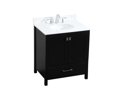 Elegant Furniture & Lighting - Irene 30 inch Single bathroom vanity in black with backsplash - VF18830BK-BS veiw 15