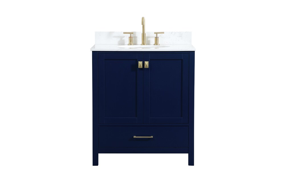 Elegant Furniture & Lighting - Irene 30 inch Single bathroom vanity in blue with backsplash - VF18830BL-BS veiw 1