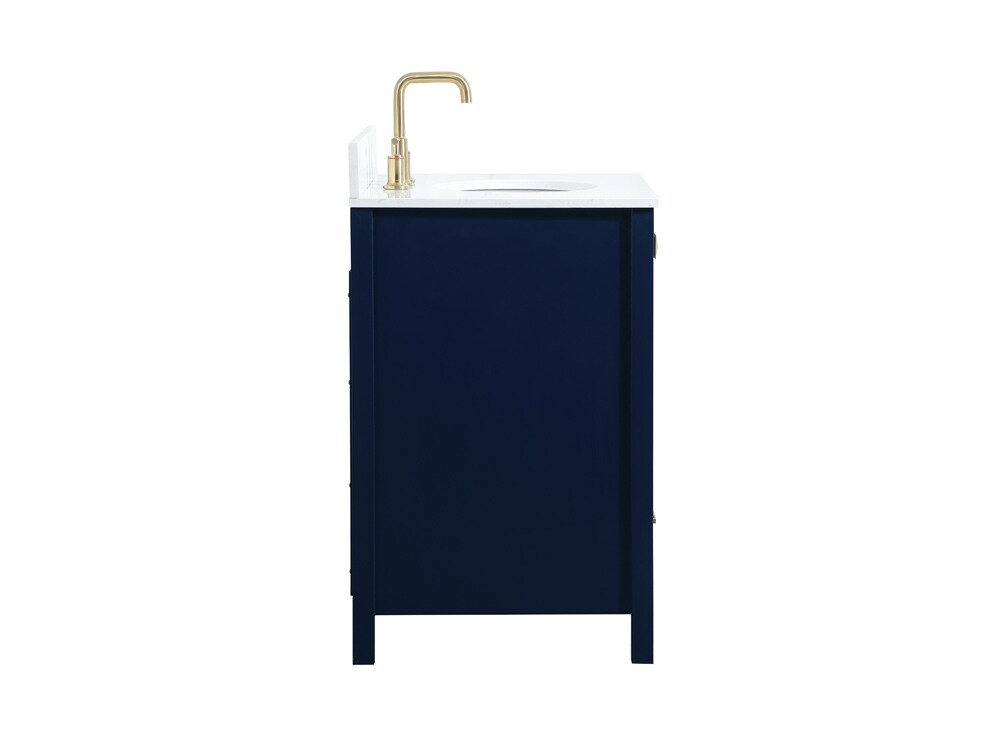 Elegant Furniture & Lighting - Irene 30 inch Single bathroom vanity in blue with backsplash - VF18830BL-BS veiw 7