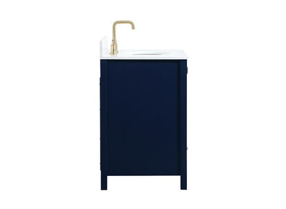 Elegant Furniture & Lighting - Irene 30 inch Single bathroom vanity in blue with backsplash - VF18830BL-BS veiw 7