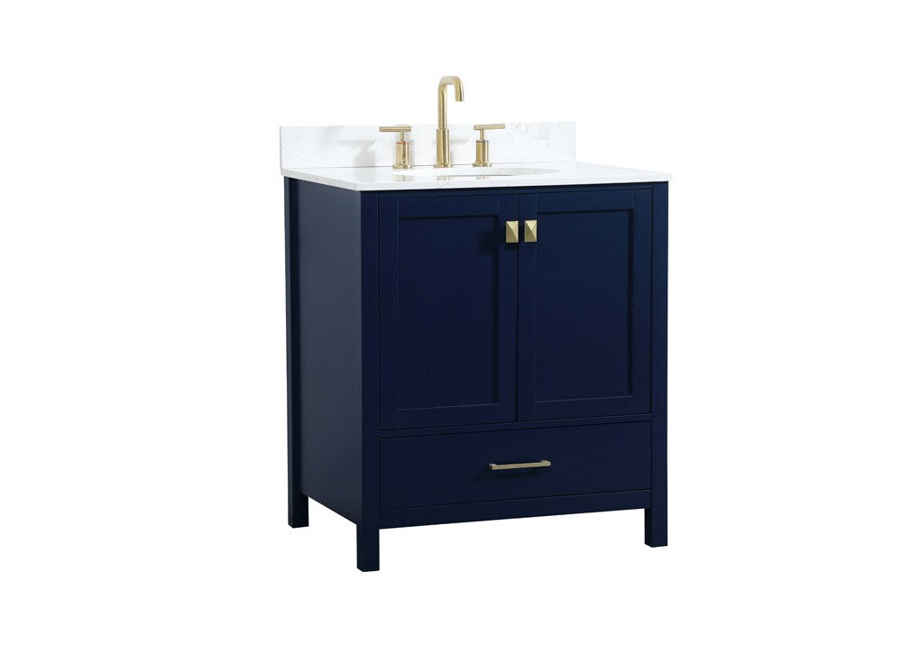 Elegant Furniture & Lighting - Irene 30 inch Single bathroom vanity in blue with backsplash - VF18830BL-BS veiw 14