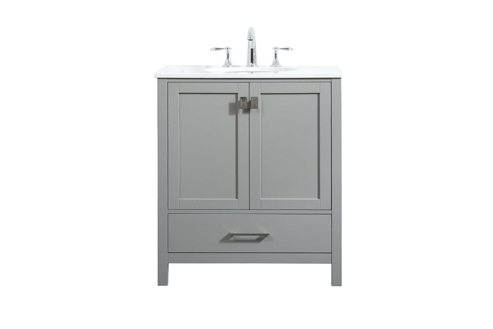 Elegant Furniture & Lighting - Irene 30 inch Single bathroom vanity in grey - VF18830GR veiw 1