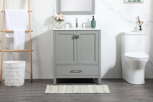 Elegant Furniture & Lighting - Irene 30 inch Single bathroom vanity in grey - VF18830GR veiw 2