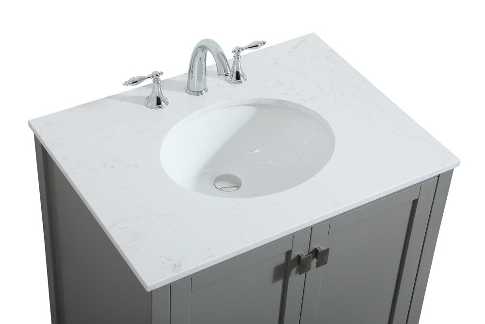 Elegant Furniture & Lighting - Irene 30 inch Single bathroom vanity in grey - VF18830GR veiw 3