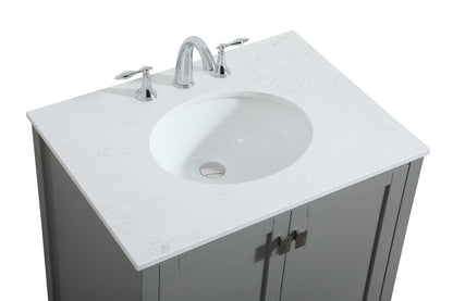 Elegant Furniture & Lighting - Irene 30 inch Single bathroom vanity in grey - VF18830GR veiw 3