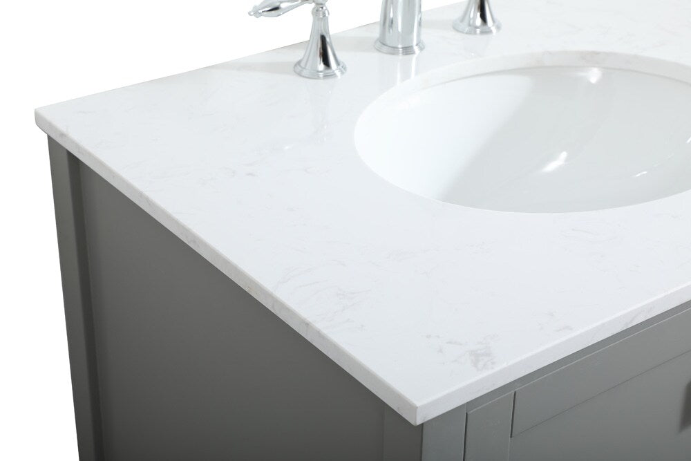 Elegant Furniture & Lighting - Irene 30 inch Single bathroom vanity in grey - VF18830GR veiw 4