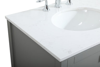Elegant Furniture & Lighting - Irene 30 inch Single bathroom vanity in grey - VF18830GR veiw 4
