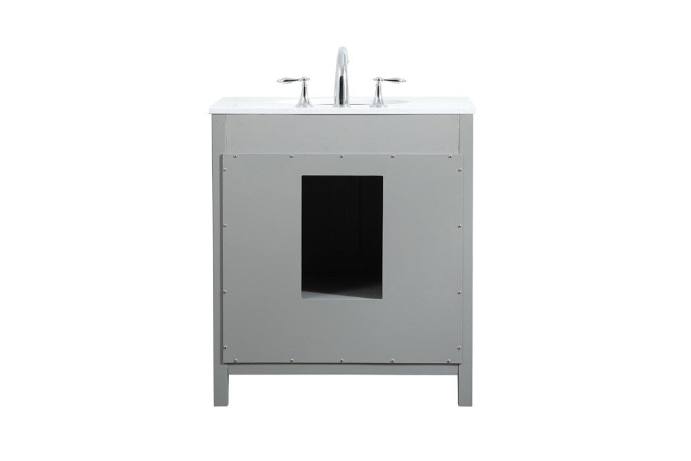 Elegant Furniture & Lighting - Irene 30 inch Single bathroom vanity in grey - VF18830GR veiw 8