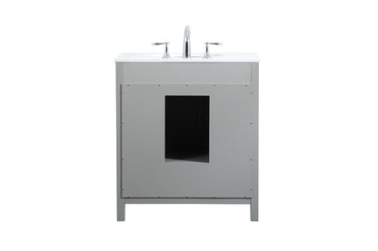 Elegant Furniture & Lighting - Irene 30 inch Single bathroom vanity in grey - VF18830GR veiw 8