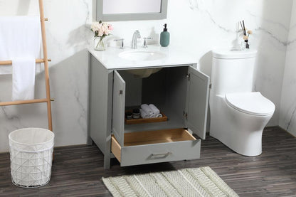 Elegant Furniture & Lighting - Irene 30 inch Single bathroom vanity in grey - VF18830GR veiw 10