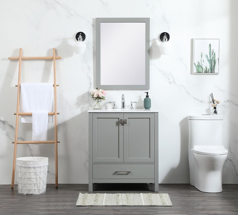 Elegant Furniture & Lighting - Irene 30 inch Single bathroom vanity in grey - VF18830GR veiw 11