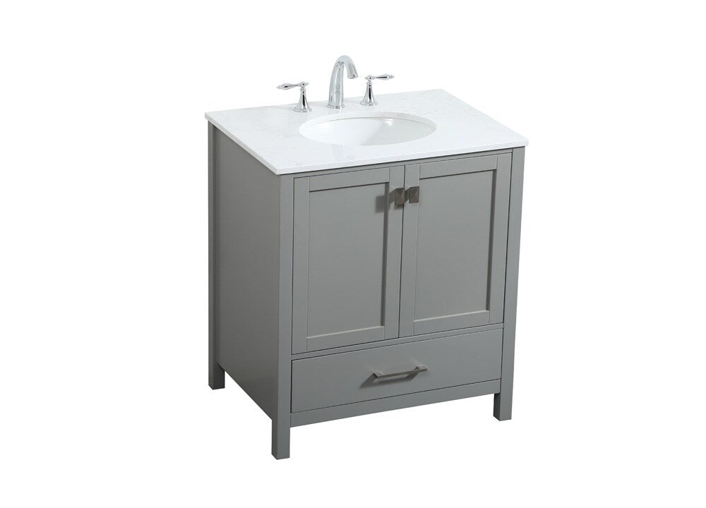 Elegant Furniture & Lighting - Irene 30 inch Single bathroom vanity in grey - VF18830GR veiw 15