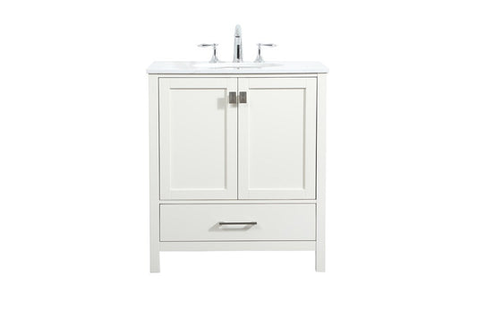 Elegant Furniture & Lighting - Irene 30 inch Single bathroom vanity in white - VF18830WH veiw 1