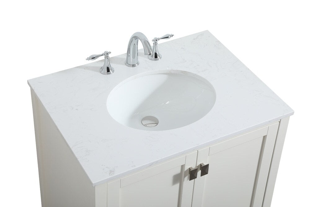 Elegant Furniture & Lighting - Irene 30 inch Single bathroom vanity in white - VF18830WH veiw 3