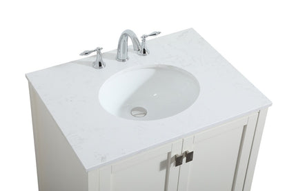 Elegant Furniture & Lighting - Irene 30 inch Single bathroom vanity in white - VF18830WH veiw 3