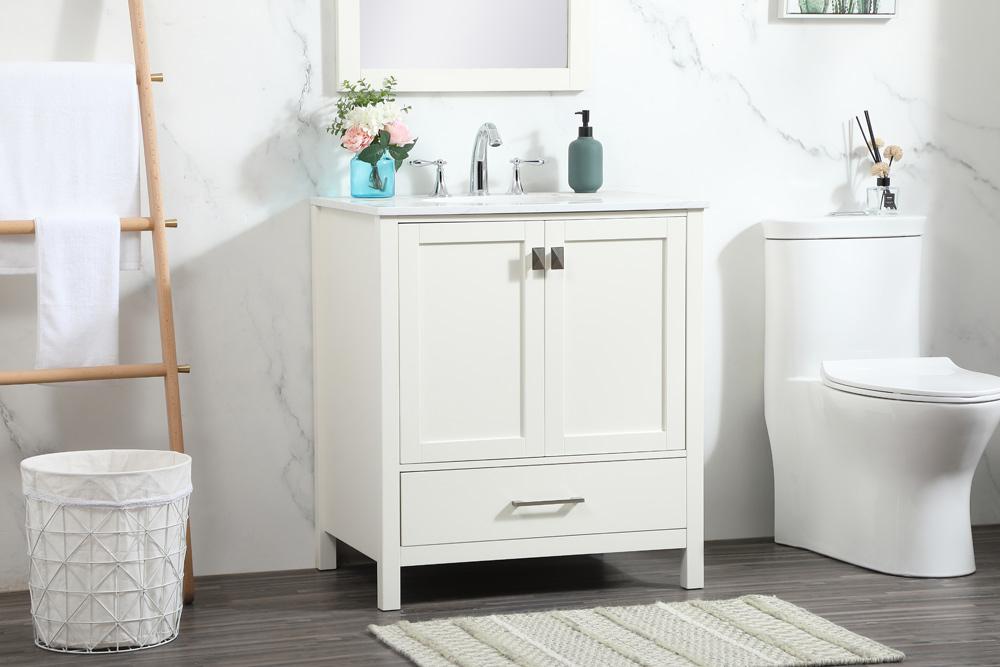 Elegant Furniture & Lighting - Irene 30 inch Single bathroom vanity in white - VF18830WH veiw 9