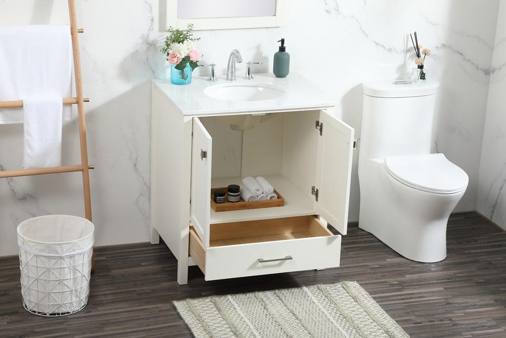 Elegant Furniture & Lighting - Irene 30 inch Single bathroom vanity in white - VF18830WH veiw 10