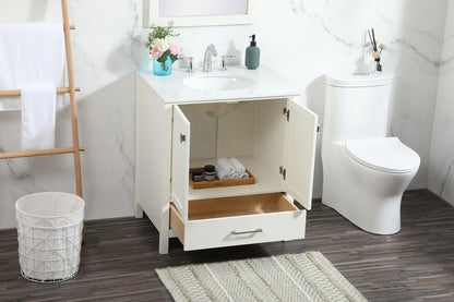Elegant Furniture & Lighting - Irene 30 inch Single bathroom vanity in white - VF18830WH veiw 10