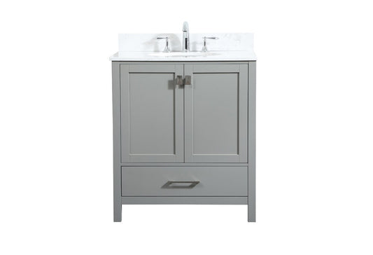 Elegant Furniture & Lighting - Irene 30 inch Single bathroom vanity in grey with backsplash - VF18830GR-BS veiw 1