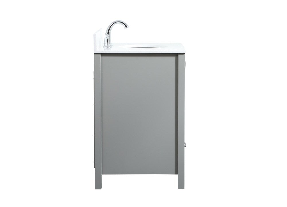 Elegant Furniture & Lighting - Irene 30 inch Single bathroom vanity in grey with backsplash - VF18830GR-BS veiw 7