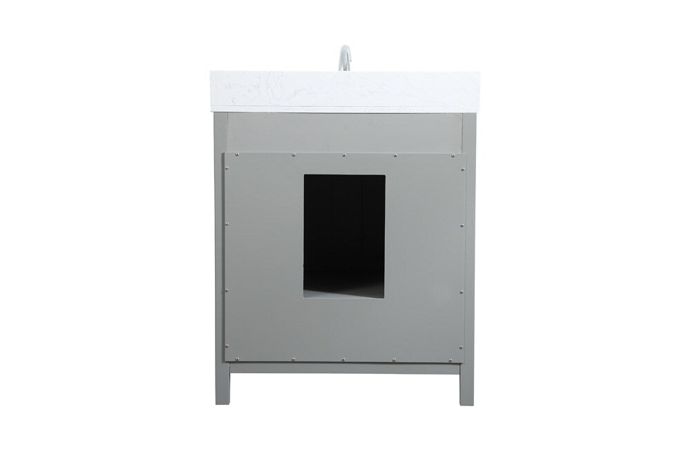 Elegant Furniture & Lighting - Irene 30 inch Single bathroom vanity in grey with backsplash - VF18830GR-BS veiw 8