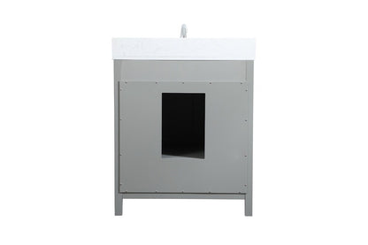Elegant Furniture & Lighting - Irene 30 inch Single bathroom vanity in grey with backsplash - VF18830GR-BS veiw 8