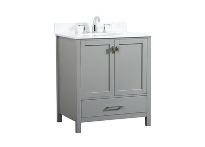 Elegant Furniture & Lighting - Irene 30 inch Single bathroom vanity in grey with backsplash - VF18830GR-BS veiw 14