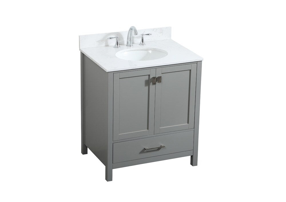 Elegant Furniture & Lighting - Irene 30 inch Single bathroom vanity in grey with backsplash - VF18830GR-BS veiw 15