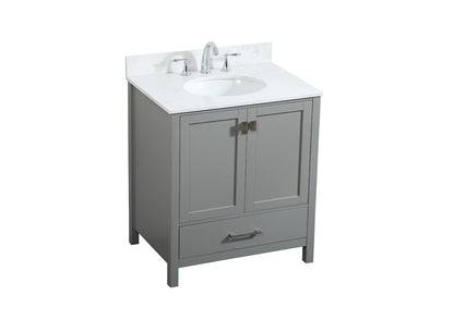 Elegant Furniture & Lighting - Irene 30 inch Single bathroom vanity in grey with backsplash - VF18830GR-BS veiw 15
