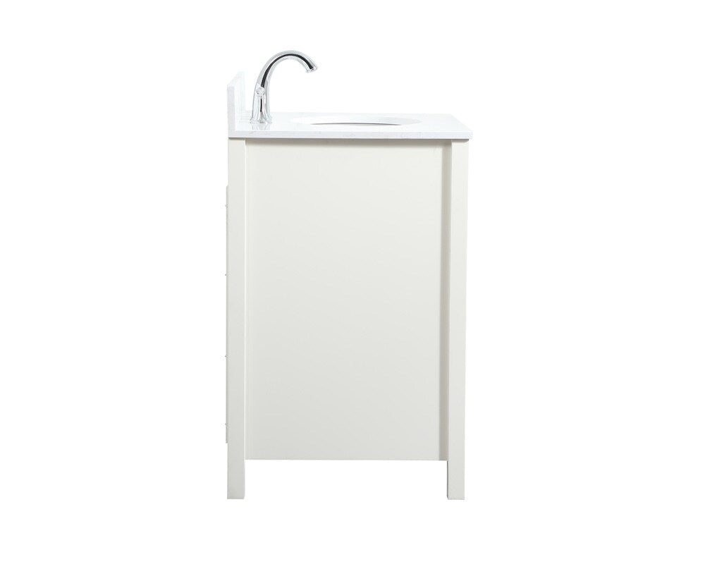 Elegant Furniture & Lighting - Irene 30 inch Single bathroom vanity in white with backsplash - VF18830WH-BS veiw 7
