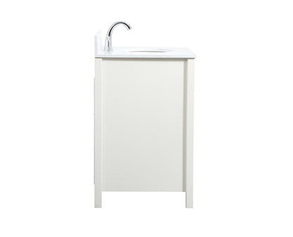 Elegant Furniture & Lighting - Irene 30 inch Single bathroom vanity in white with backsplash - VF18830WH-BS veiw 7