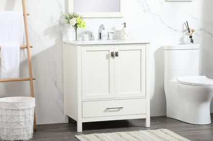 Elegant Furniture & Lighting - Irene 30 inch Single bathroom vanity in white with backsplash - VF18830WH-BS veiw 9