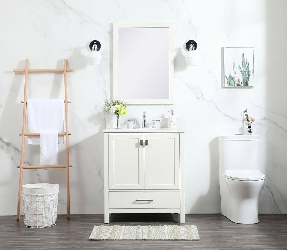 Elegant Furniture & Lighting - Irene 30 inch Single bathroom vanity in white with backsplash - VF18830WH-BS veiw 11