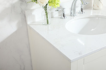 Elegant Furniture & Lighting - Irene 30 inch Single bathroom vanity in white with backsplash - VF18830WH-BS veiw 12
