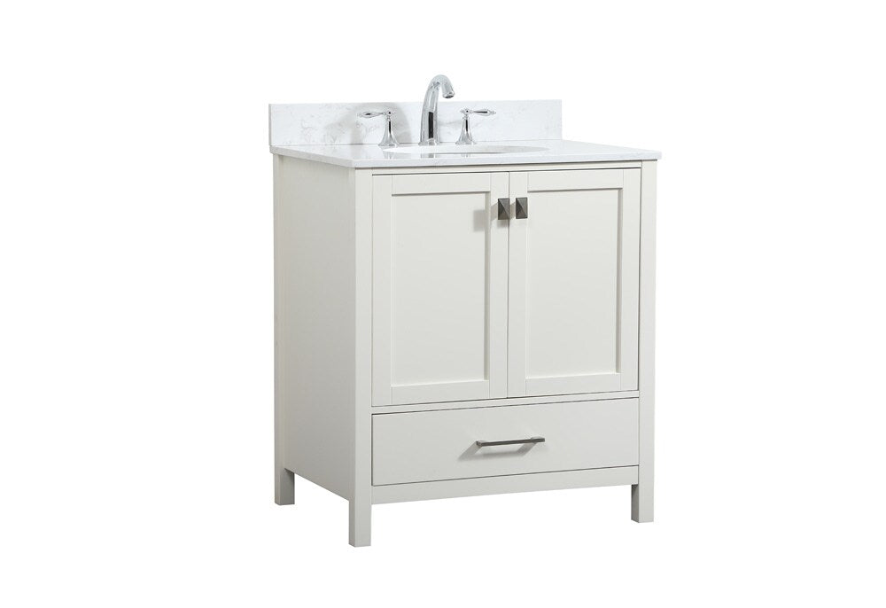 Elegant Furniture & Lighting - Irene 30 inch Single bathroom vanity in white with backsplash - VF18830WH-BS veiw 14
