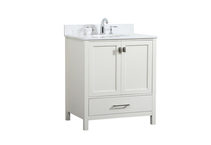 Elegant Furniture & Lighting - Irene 30 inch Single bathroom vanity in white with backsplash - VF18830WH-BS veiw 14