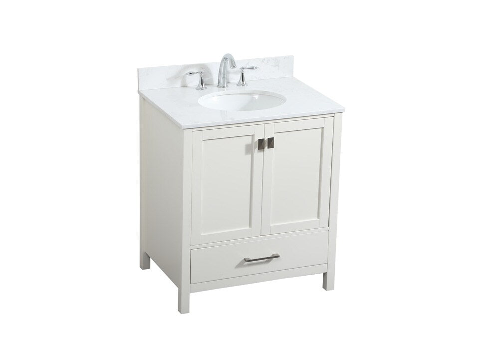 Elegant Furniture & Lighting - Irene 30 inch Single bathroom vanity in white with backsplash - VF18830WH-BS veiw 15