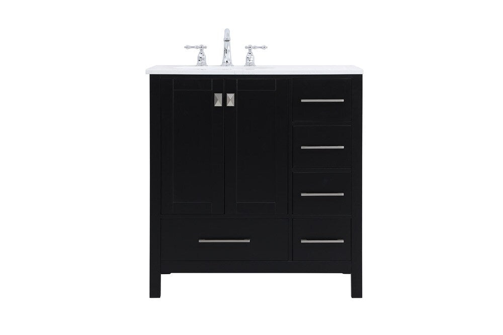 Elegant Furniture & Lighting - Irene 32 inch Single Bathroom Vanity in Black - VF18832BK veiw 1