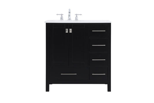 Elegant Furniture & Lighting - Irene 32 inch Single Bathroom Vanity in Black - VF18832BK veiw 1