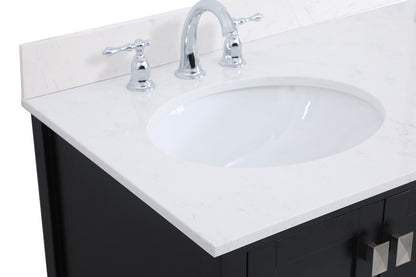 Elegant Furniture & Lighting - Irene 32 inch Single Bathroom Vanity in Black with Backsplash - VF18832BK-BS veiw 4