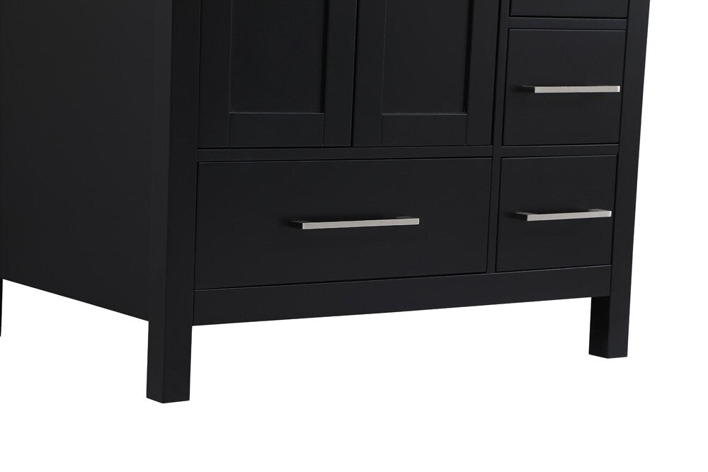 Elegant Furniture & Lighting - Irene 32 inch Single Bathroom Vanity in Black with Backsplash - VF18832BK-BS veiw 5