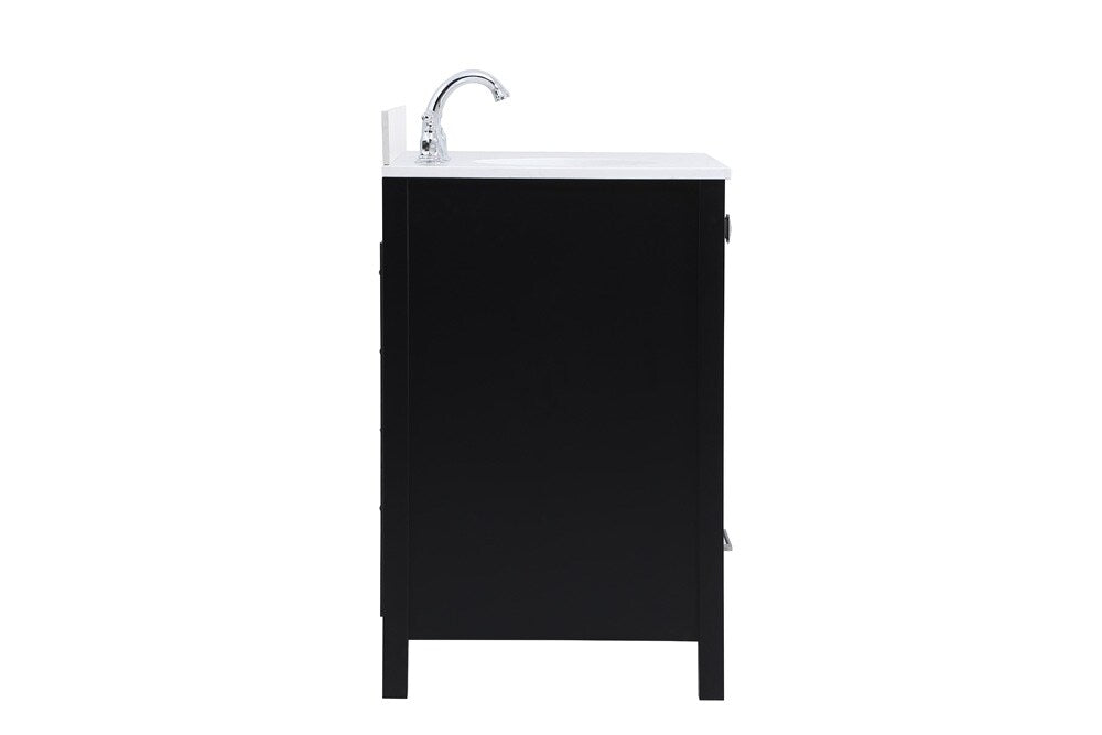 Elegant Furniture & Lighting - Irene 32 inch Single Bathroom Vanity in Black with Backsplash - VF18832BK-BS veiw 7
