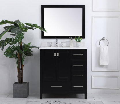 Elegant Furniture & Lighting - Irene 32 inch Single Bathroom Vanity in Black with Backsplash - VF18832BK-BS veiw 10