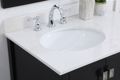 Elegant Furniture & Lighting - Irene 32 inch Single Bathroom Vanity in Black with Backsplash - VF18832BK-BS veiw 11