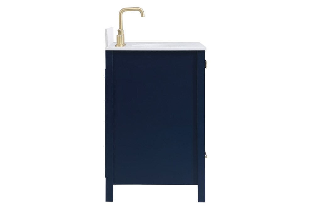 Elegant Furniture & Lighting - Irene 32 inch Single Bathroom Vanity in Blue with Backsplash - VF18832BL-BS veiw 7