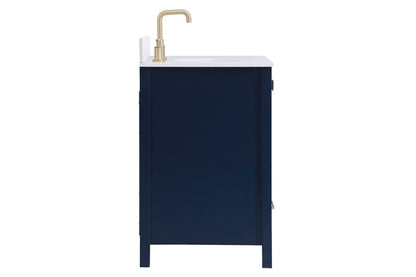 Elegant Furniture & Lighting - Irene 32 inch Single Bathroom Vanity in Blue with Backsplash - VF18832BL-BS veiw 7