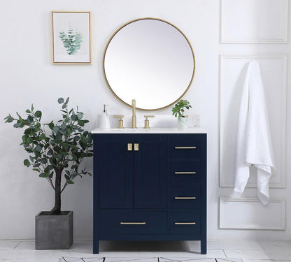 Elegant Furniture & Lighting - Irene 32 inch Single Bathroom Vanity in Blue with Backsplash - VF18832BL-BS veiw 10