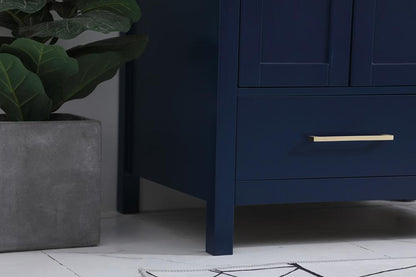Elegant Furniture & Lighting - Irene 32 inch Single Bathroom Vanity in Blue with Backsplash - VF18832BL-BS veiw 12