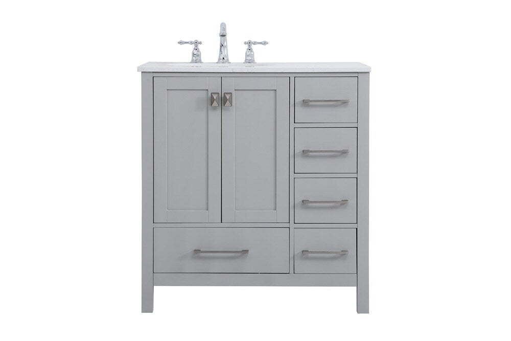 Elegant Furniture & Lighting - Irene 32 inch Single Bathroom Vanity in Gray - VF18832GR veiw 1