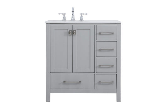 Elegant Furniture & Lighting - Irene 32 inch Single Bathroom Vanity in Gray - VF18832GR veiw 1